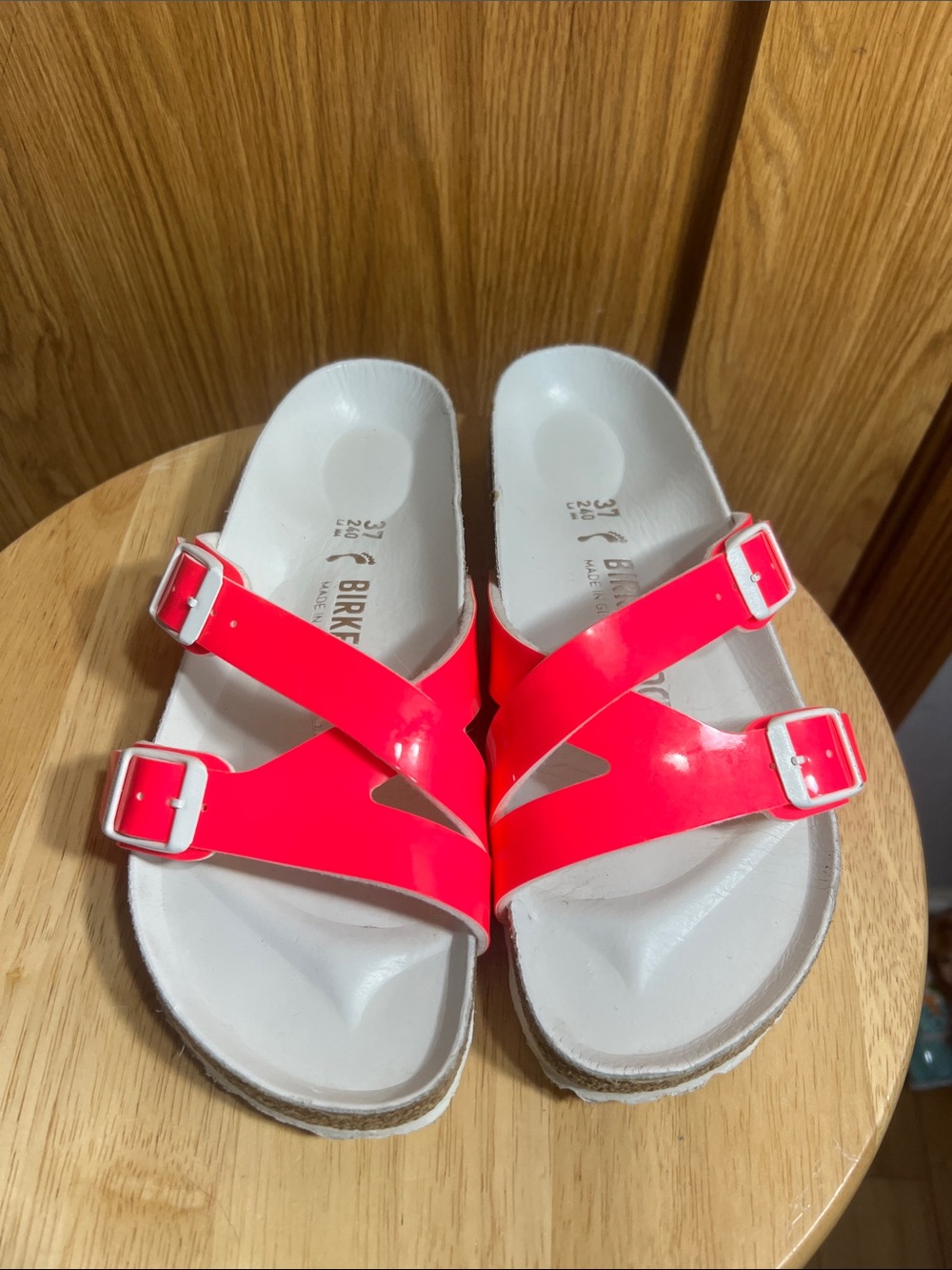 Birkenstock Kids Arizona Sandals in Neon Pink